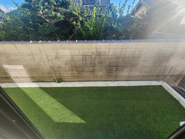 小牧市大字三ツ渕　新築戸建　A号棟の庭|明るく広々とした庭スペースです