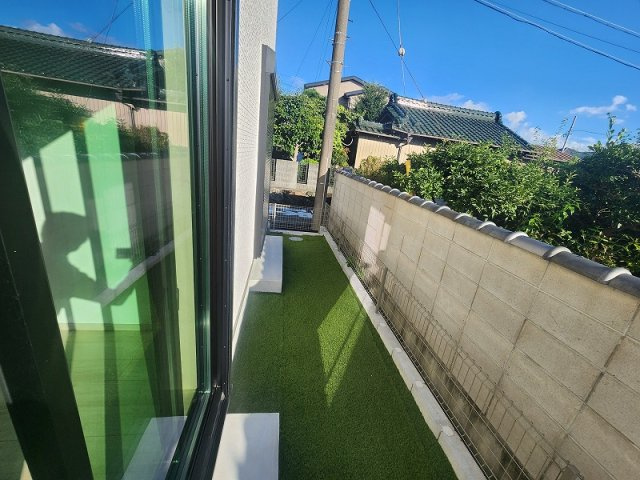 小牧市大字三ツ渕　新築戸建　B号棟の庭|明るくげ広々した庭スペースです