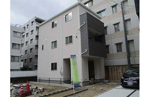 庚午中１丁目の新築一戸建て３号棟の外観|(9)庚午小学校・庚午中学校徒歩圏内でお子様を近くに感じられます☆