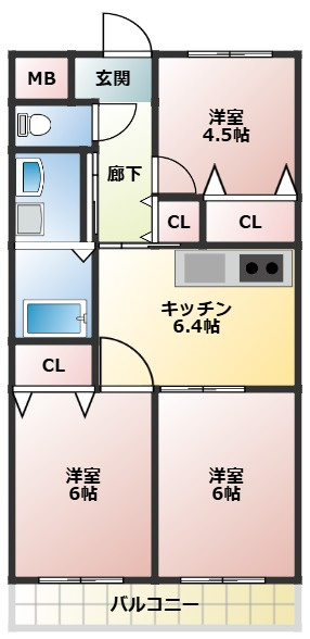 アビリティⅡ弥生の間取り
