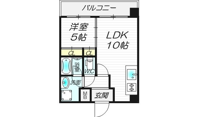 フローライト南森町の間取り