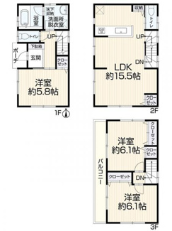 【間取り】 | 戸田市上戸田４丁目　中古戸建
