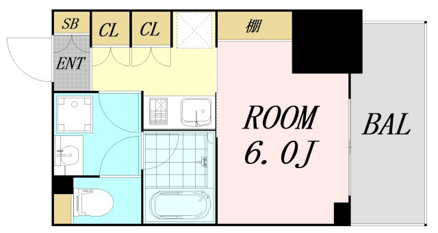 ルフォンプログレ堺筋本町タワーレジデンス　仲介手数料無料の間取り