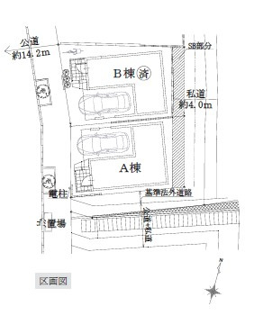 仲介手数料無料　横浜市中区山元町３丁目の区画図