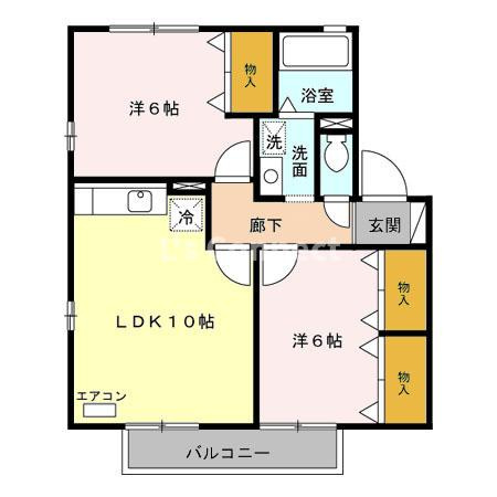 【間取り】 | リビングタウン旭Ｄ