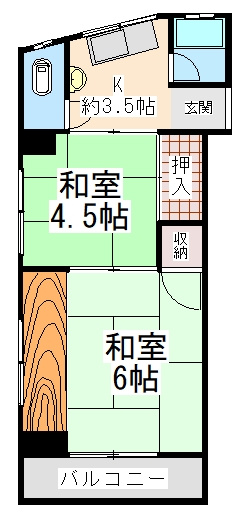 王子コーポの間取り