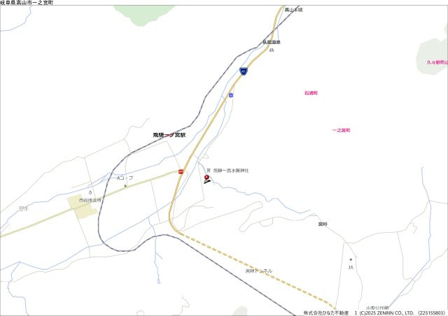 戸建　高山市一之宮町　1800万の地図