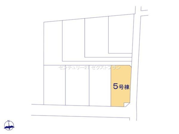 太田第14下田島町 5号棟の区画図|区画図