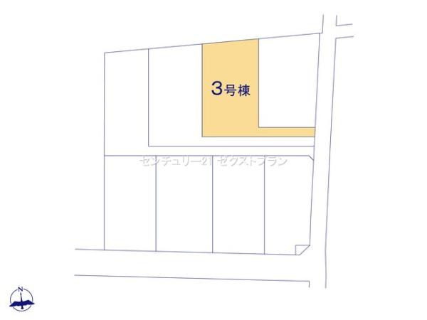 太田第14下田島町 3号棟の区画図|区画図