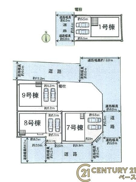 クレイドルガーデン杏町 １号棟 ／新築一戸建の区画図|■こちらの物件は１号棟です！■
