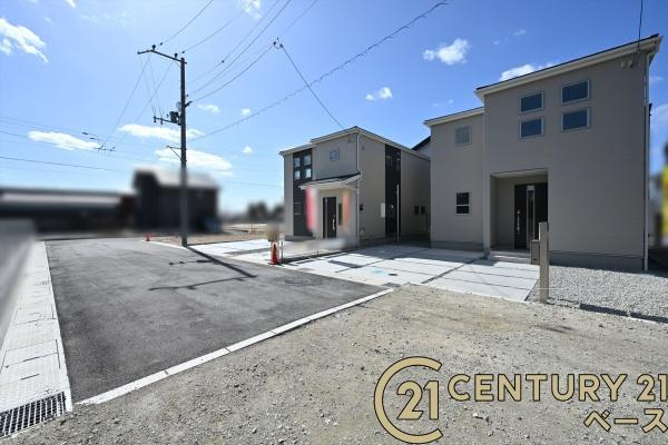 リーブルガーデン田井庄町 １号棟 ／新築一戸建の前面道路含む現地写真|■現地撮影写真■幅員６ｍ！駐車も楽々スムーズに行えます！