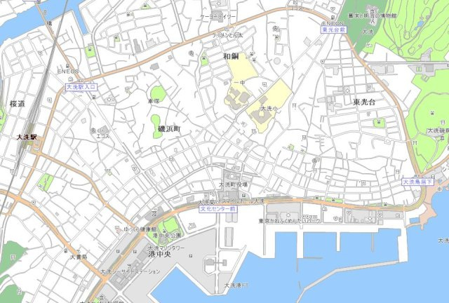 茨城県東茨城郡大洗町東光台　土地102坪の地図