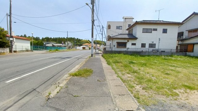 茨城県東茨城郡大洗町東光台　土地102坪の前面道路含む現地写真|道路