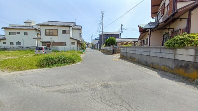 茨城県東茨城郡大洗町東光台　土地102坪の前面道路含む現地写真|道路