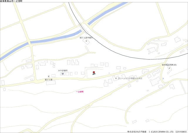 土地　高山市一之宮町字清水　A区画　381万の地図