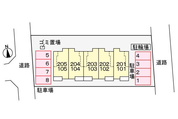 ルピナス　Ⅰの駐車場