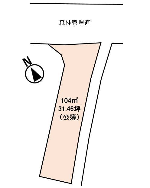 比企郡小川町青山　土地31坪の土地図