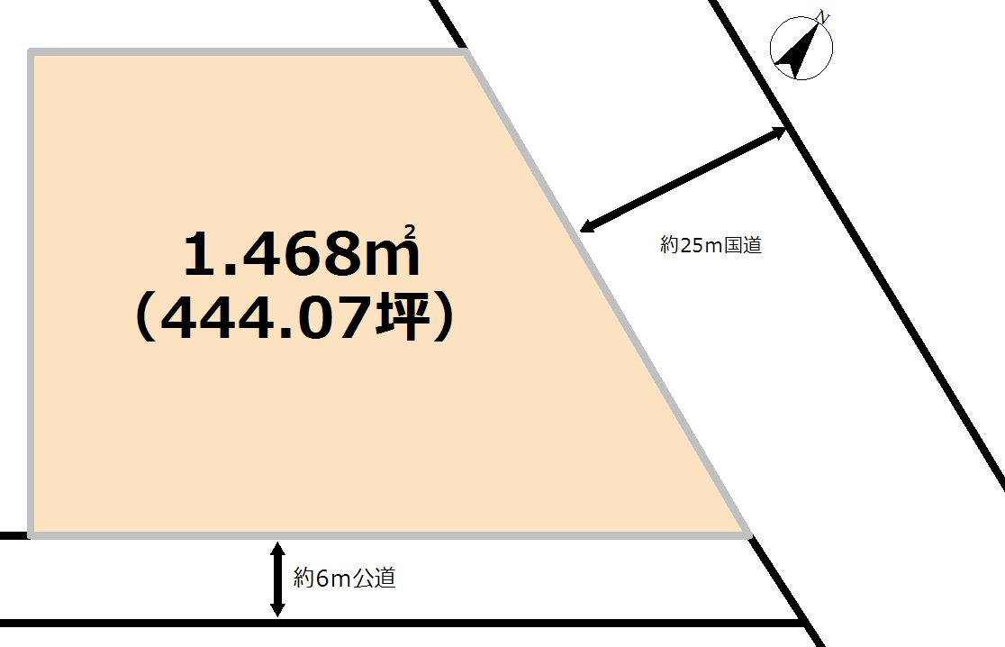 東松山市古凍　土地444坪の土地図