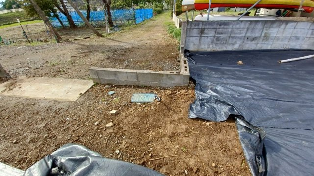 東松山市大谷　土地135坪の外観|水道メーター