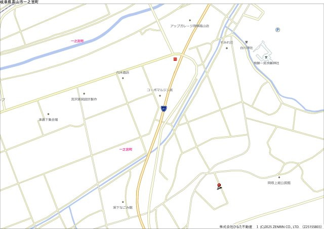 土地　高山市一之宮町清水　300万の地図