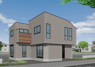 【外観パース】 | 【仲介手数料無料！！】多摩市和田　新築戸建て（全9区画）6号棟　5000万円 | 6号棟　パース