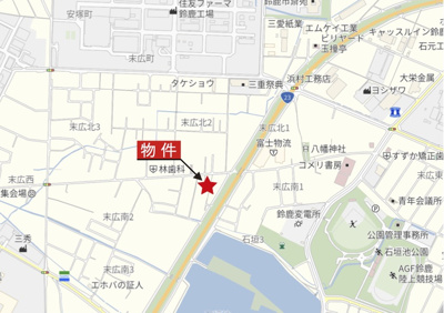 【地図】 | 鈴鹿市末広南1丁目《2号棟》 | 広域Map