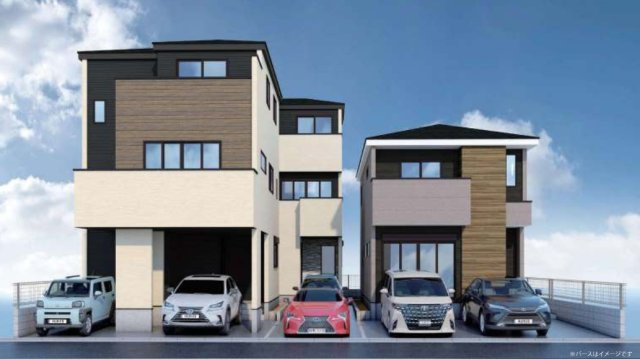 仲介手数料無料　ケイアイグレース所沢市緑町11期・新築全3棟の外観パース