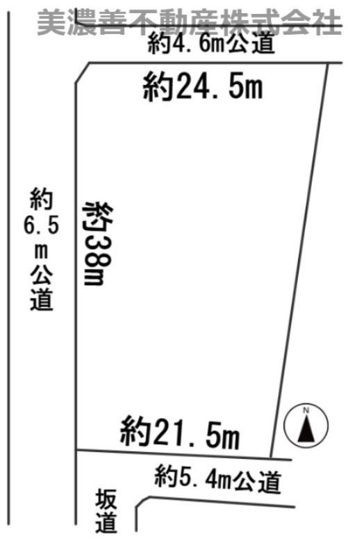 ６５５２５　岐阜市静が丘町土地の区画図