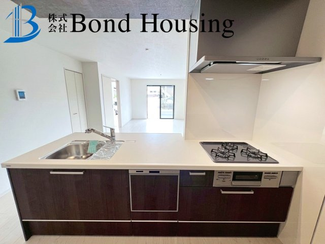 「LDK19.5帖」「お車並列2台可」太寺大野1期 1号棟のキッチン