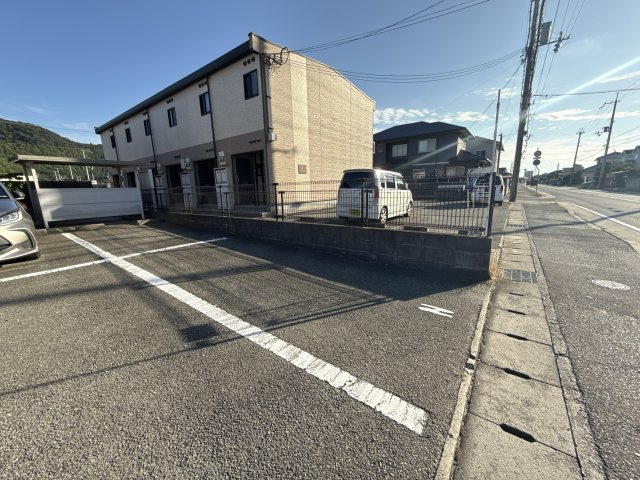 ブルーベリーファームの駐車場