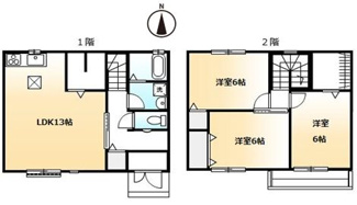 【間取り】 | エルメゾン手城　A | 3LDK
