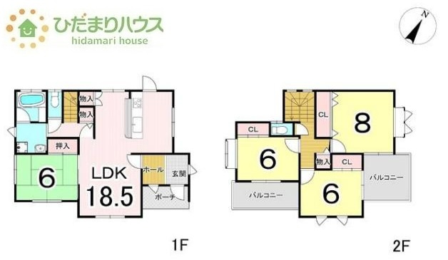 【間取り】 | つくば市中山 　中古戸建 | LDK18.5帖+和室6畳の広々空間♪家族の笑い声が響く、一家団らんにふさわしいリビングです(^^)