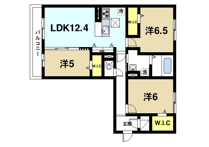 萩　Ⅰの間取り|3LDKの間取りです