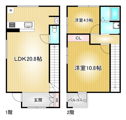 カッツェカヤバ|名古屋市の賃貸ならMy賃貸の間取り|カッツェカヤバ