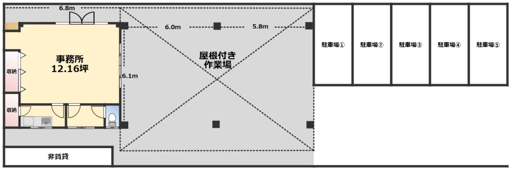 仮)鈴木様事務所の間取り
