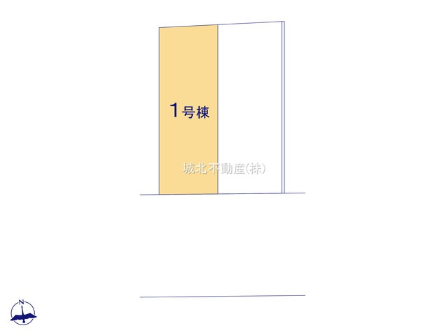 練馬区北町2丁目 全2棟 1号棟の区画図