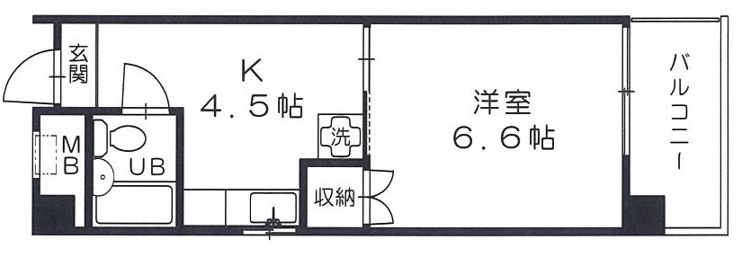 川本ビルの間取り|川本ビル　303　