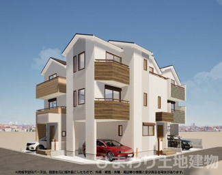 【外観】 | 南区南台4丁目  2号棟 2期 | イメージパース（完成時に現況と異なる場合は現況優先となります）