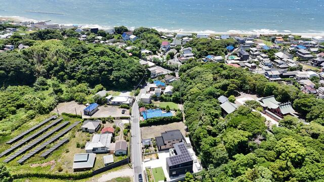 富津市八幡　土地（海の近く、海抜14ｍ平坦地、南東道路）