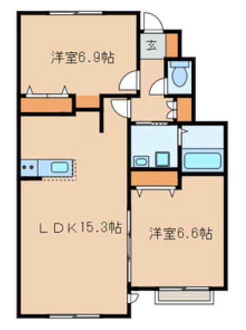 ママベルAの間取り