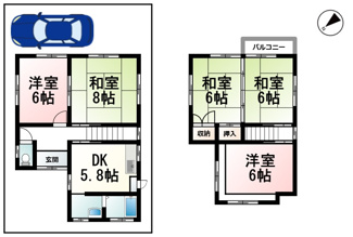 【間取り】 | 草津市上笠４丁目