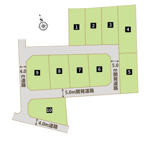 【深谷市岡　全体区画図】