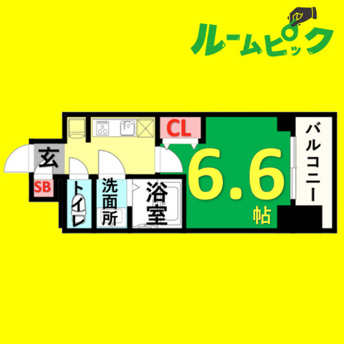 シーズンフラッツ千種　名古屋市賃貸 仲介手数料無料の間取り