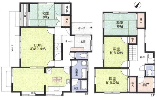 神戸市垂水区塩屋北町1丁目　中古戸建の間取り