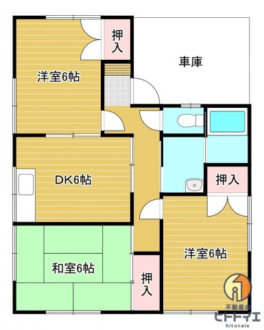 メゾンツツミの間取り|3DKです