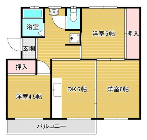 公団狭山住宅19号棟の間取り