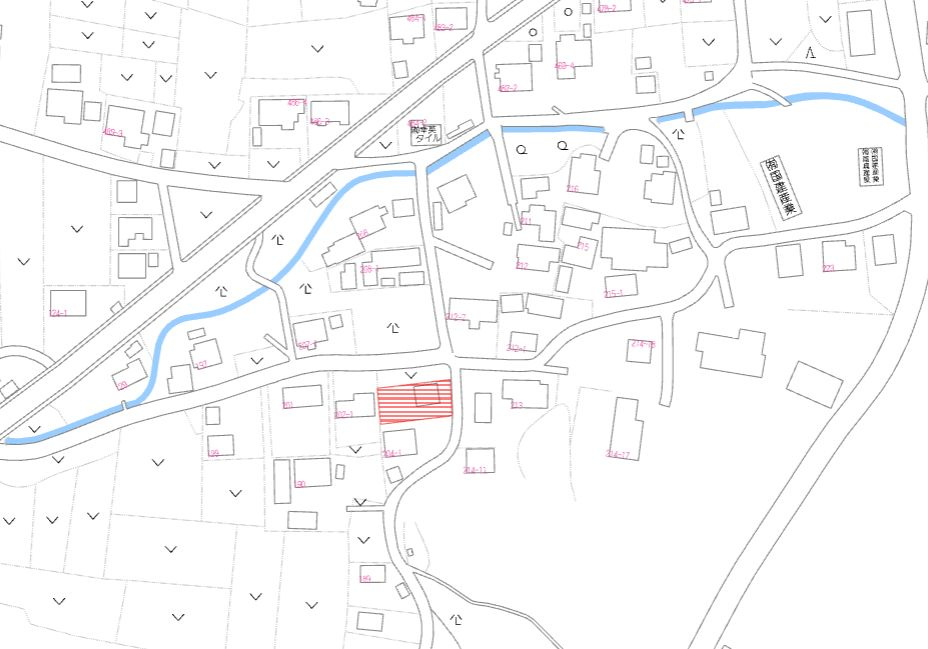 北諸県郡三股町大字宮村の売地の土地図