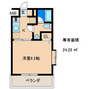ラシュール・イン天神の間取り