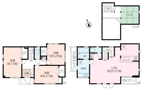 *耐震等級3の家_20帖リビング*_上飯田町新築戸建の画像