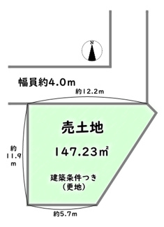 【土地図】 | 右京区太秦奥殿町　建築条件つき